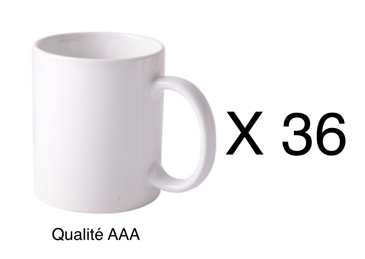 11 Oz Porcelain Sublimation Mugs- Case Of 36 Mugs