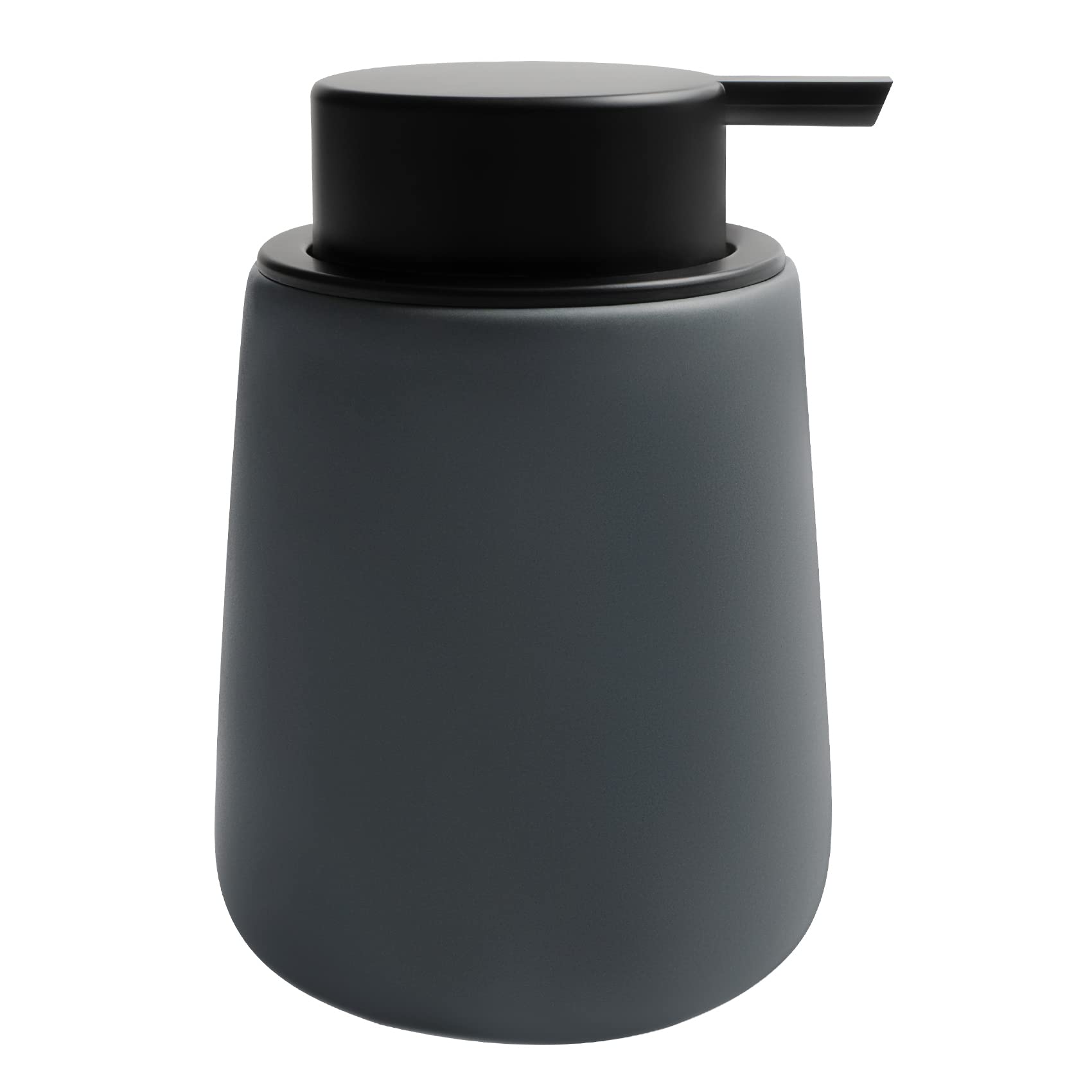 Toozfo Soap Dispenser Ceramic With Easy-To-Press Pump Hand Lotion Liquid Dispenser For Shampoo Bathroom Kitchen 12 Oz Grey