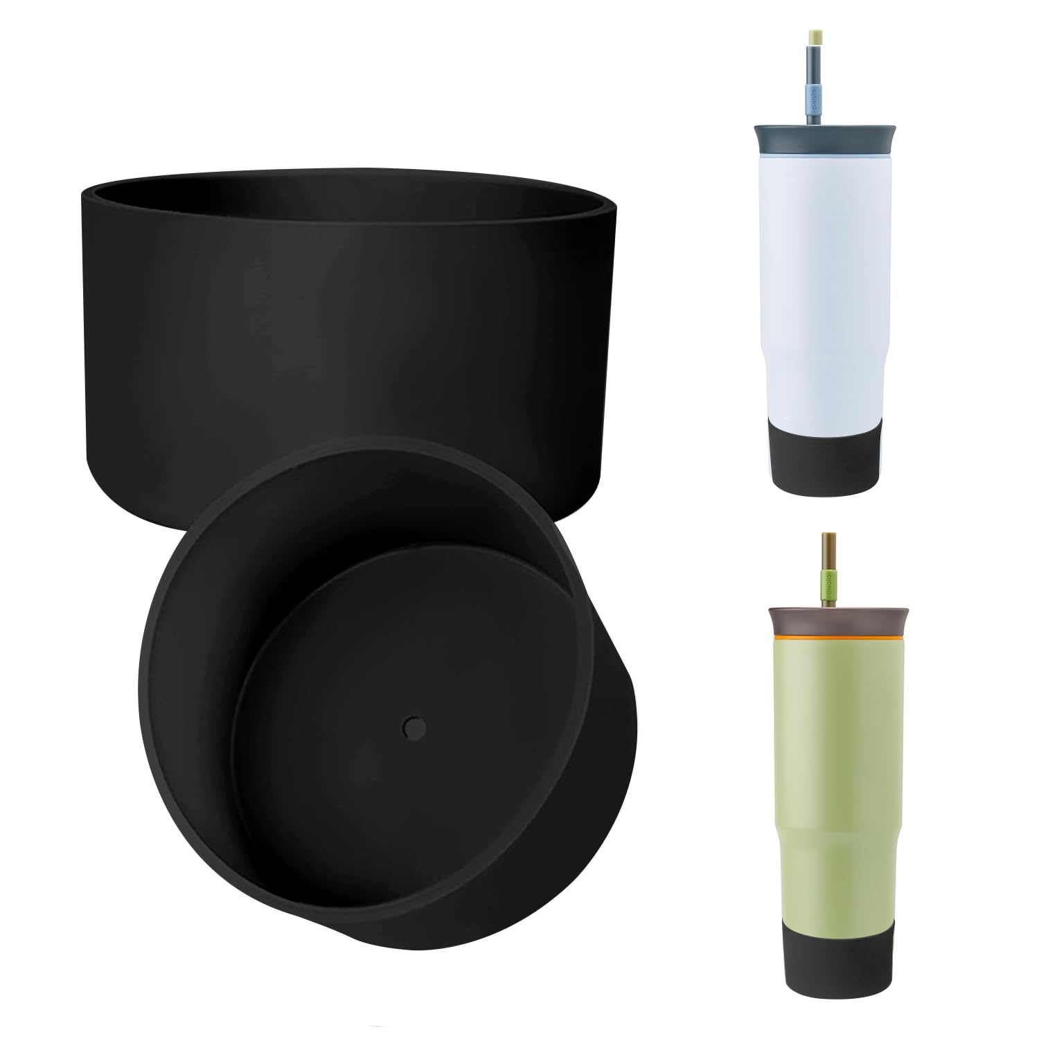 UWSTE 2Pcs Silicone Boot Compatible with Owala 24oz Tumbler, Anti-Slip Sleeve Boot Cover Bottom Protector Accessories for Owala 