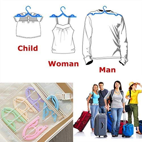 10 Pcs Travel Hangers - Portable Folding Clothes Hangers Travel Accessories Foldable Clothes Drying Rack for Travel