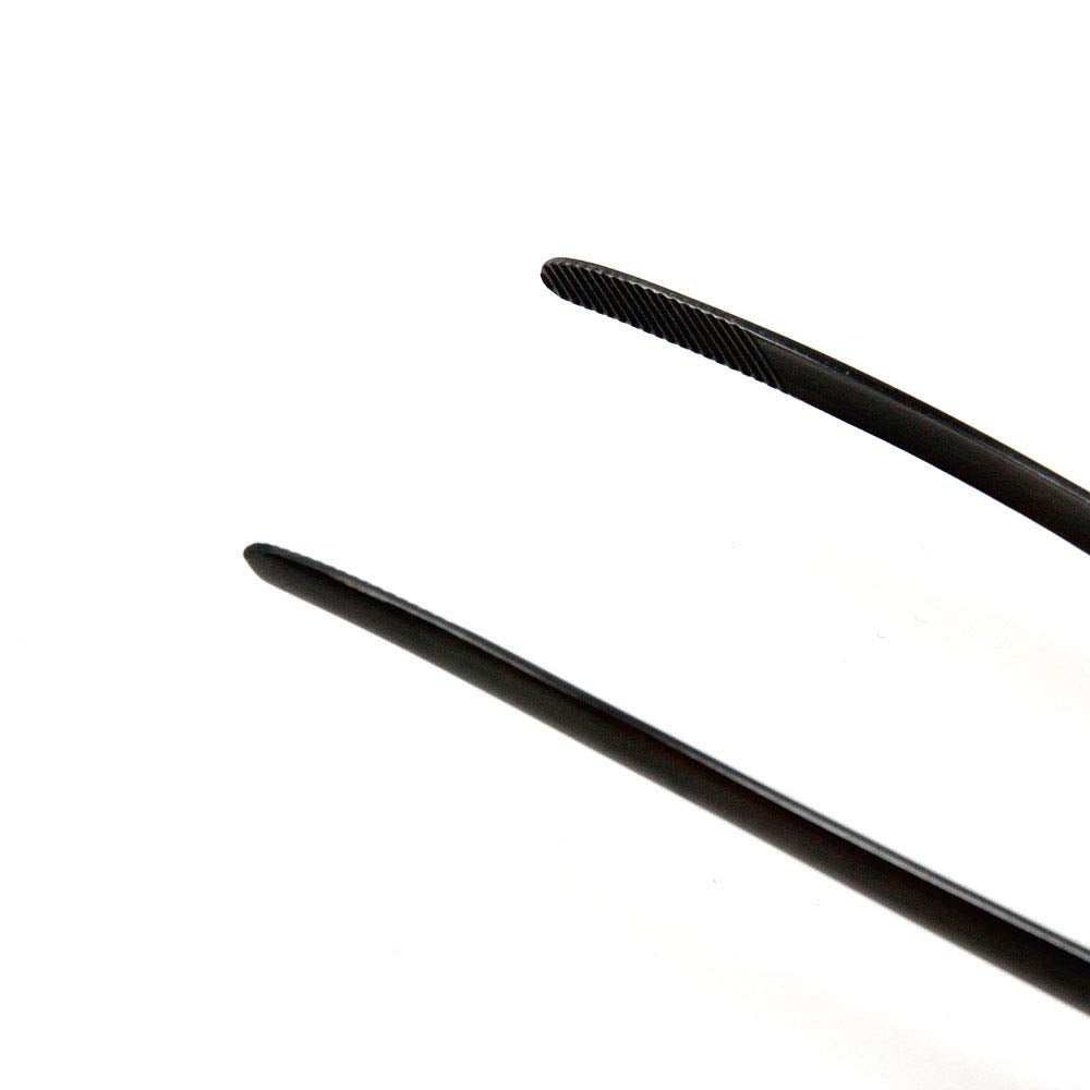 Todai 9.4-Inch Stainless Steel Non-Slip Yakiniku Bbq Tongs (Black)