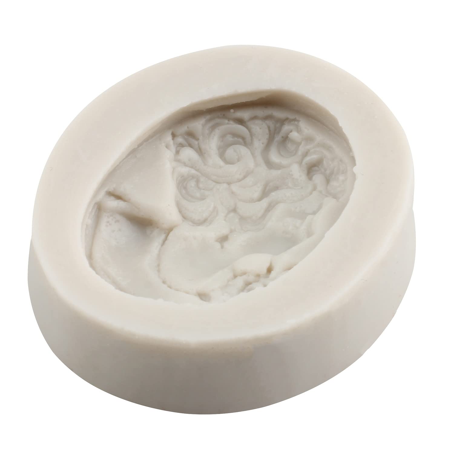 Sijiangmold Cameo Picture Frame Silicone Molds Frame Lady Avatar Fondant Mold For Cake Decorating Cupcake Topper Candy Chocolate
