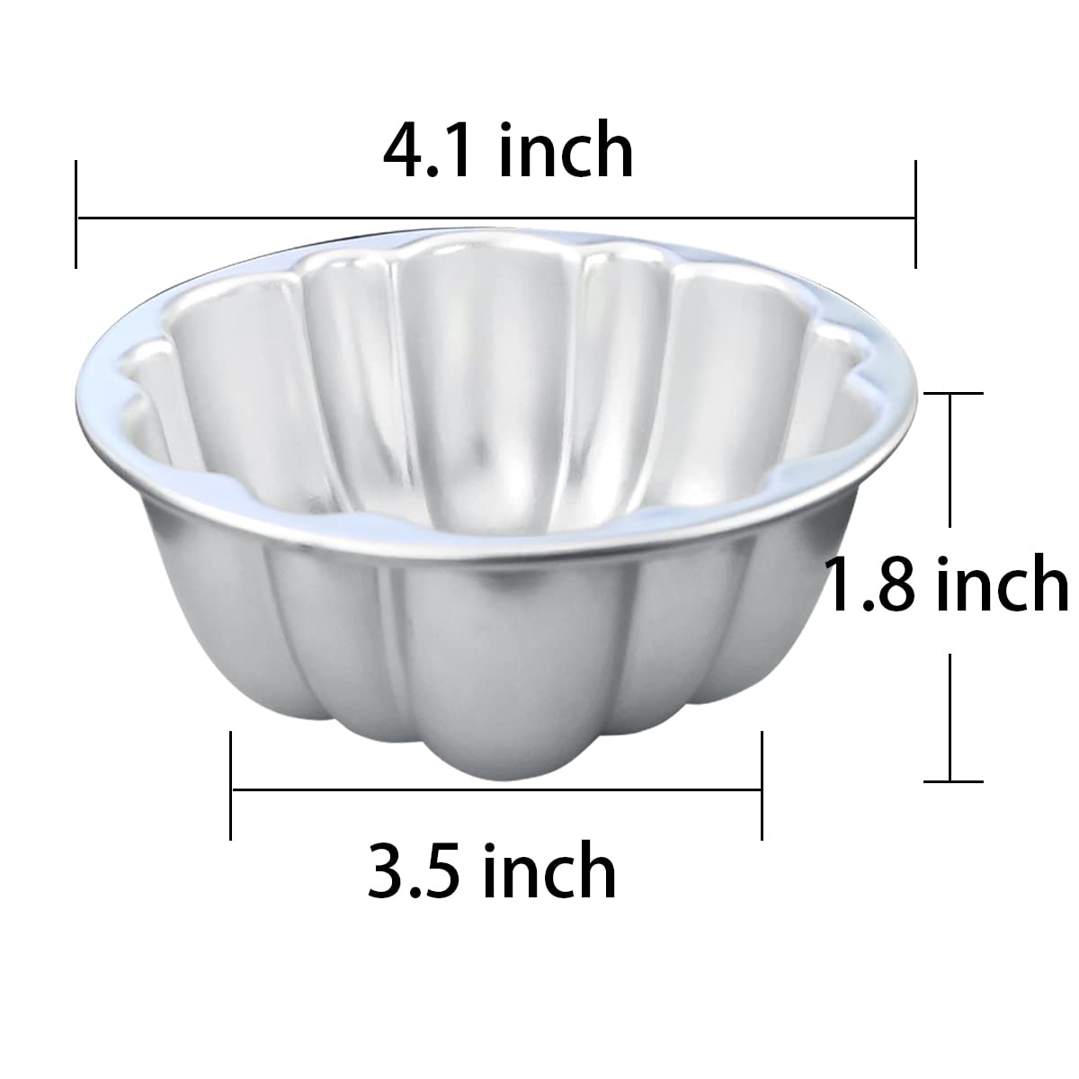 Weilan Egg Tart Molds Flower Shape Pudding Pan Cupcake Muffin Cups Aluminum Alloy Cake Tartlets Nonstick For Steaming And Baking