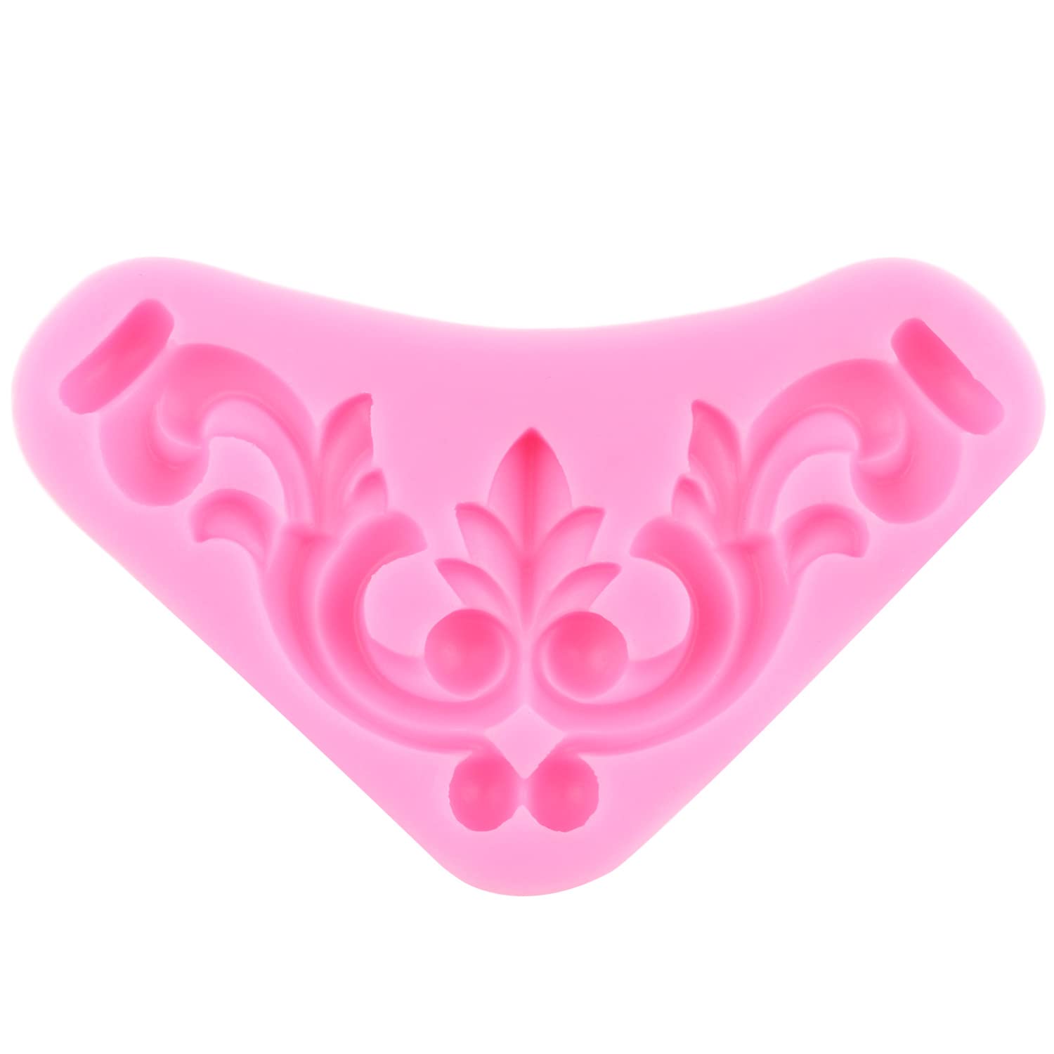 Mypracs Baroque Style Curlicues Scroll Lace Silicone Fondant Molds Relief Flower Mold Filigree Mold For Cake Decorating Cupcake