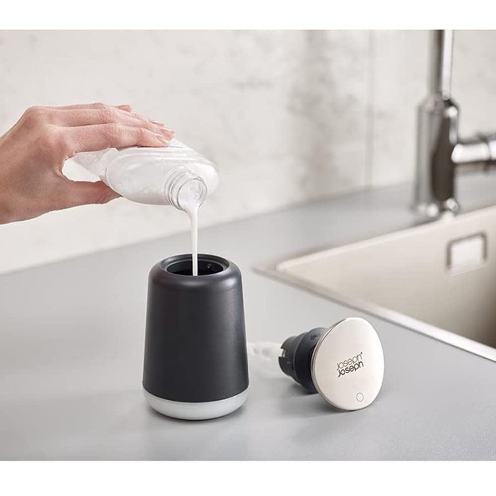 Joseph Joseph Presto Hygienic Easy-Push Soap Dispenser With Wide Pump, One-Size, Gray