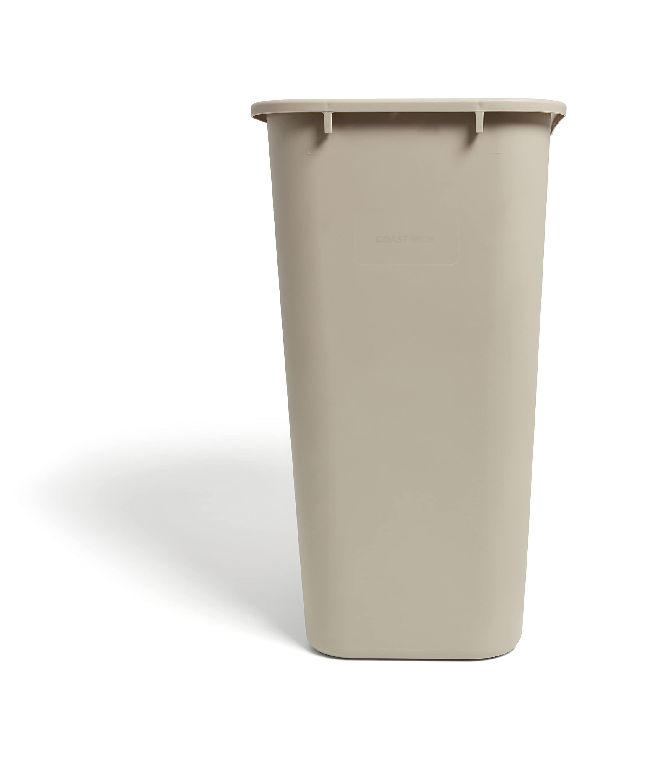 Coastwide 125070 Soft Molded Wastebasket 10.25 Gallons Beige 20-Inch H X 15 1/2-Inch W X 11-Inch D