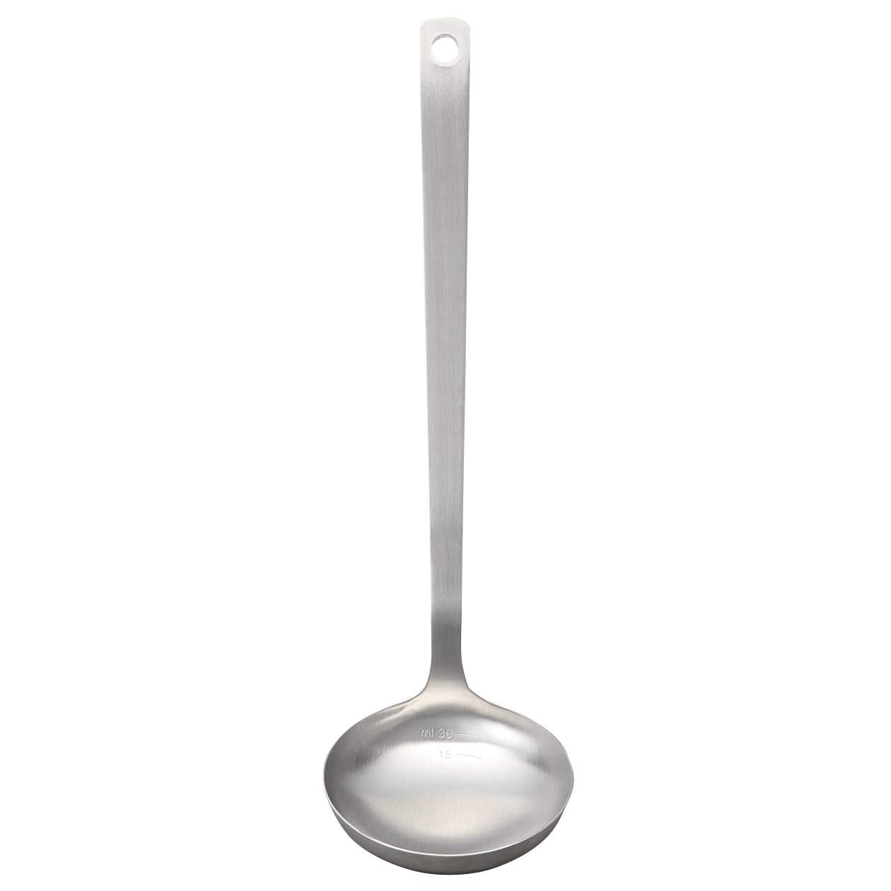 MUJI Stainless Steel Ladle, Large, Approx. Width 3.3 x Length 11.8 inches (8.5 x 30 cm), Handle 9.4 inches (24 cm)