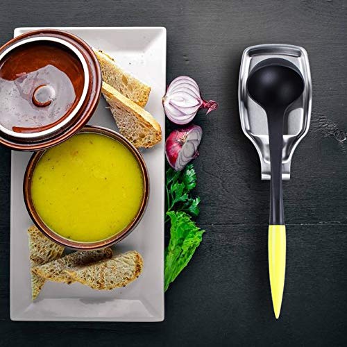 Msy Bigsunny Stainless Steel 304 Spoon Rests For Kitchen, Oversized, Long Lasting Brushed