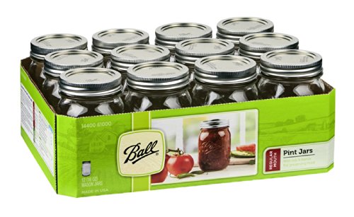 Ball Jar Mason Jars, 12-Pack, Clear