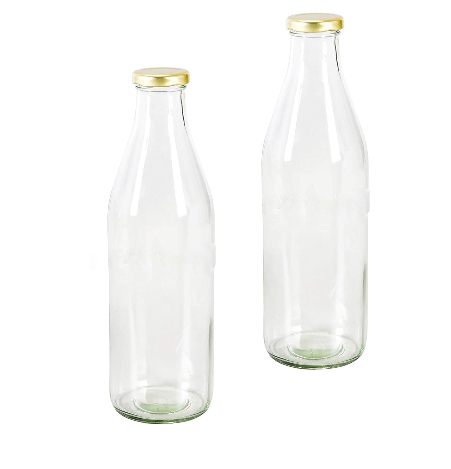 Craftfry Glass Airtight Lid Milk Bottles Transparent Bottle 300Ml (Pak Of 6), For Juice Shakes Cold Coffee