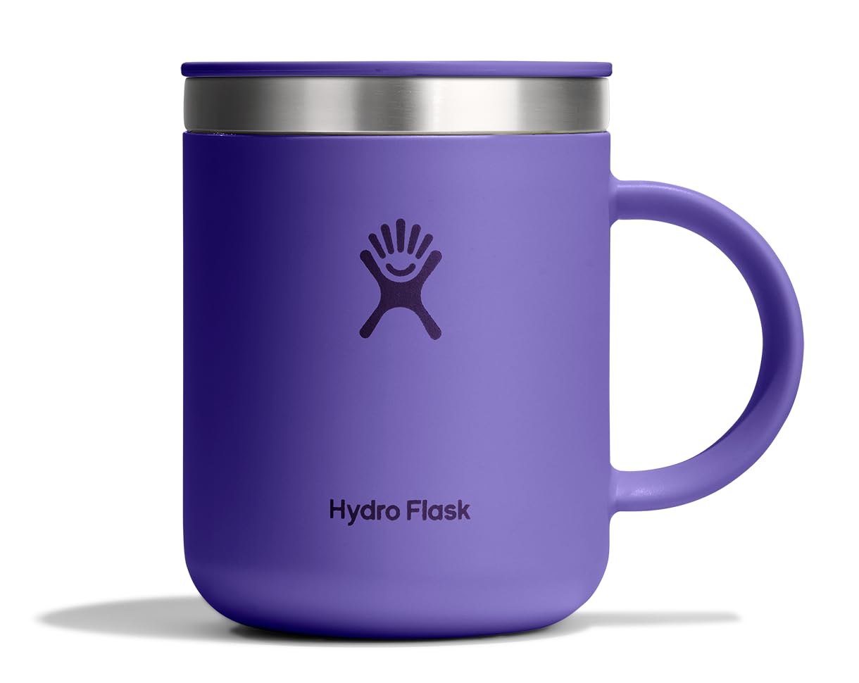 Hydro Flask Coffee Mug  Insulated Stainless Steel, Non Spill, Leak Resistant Travel Mug 12 Oz Utopia Purple