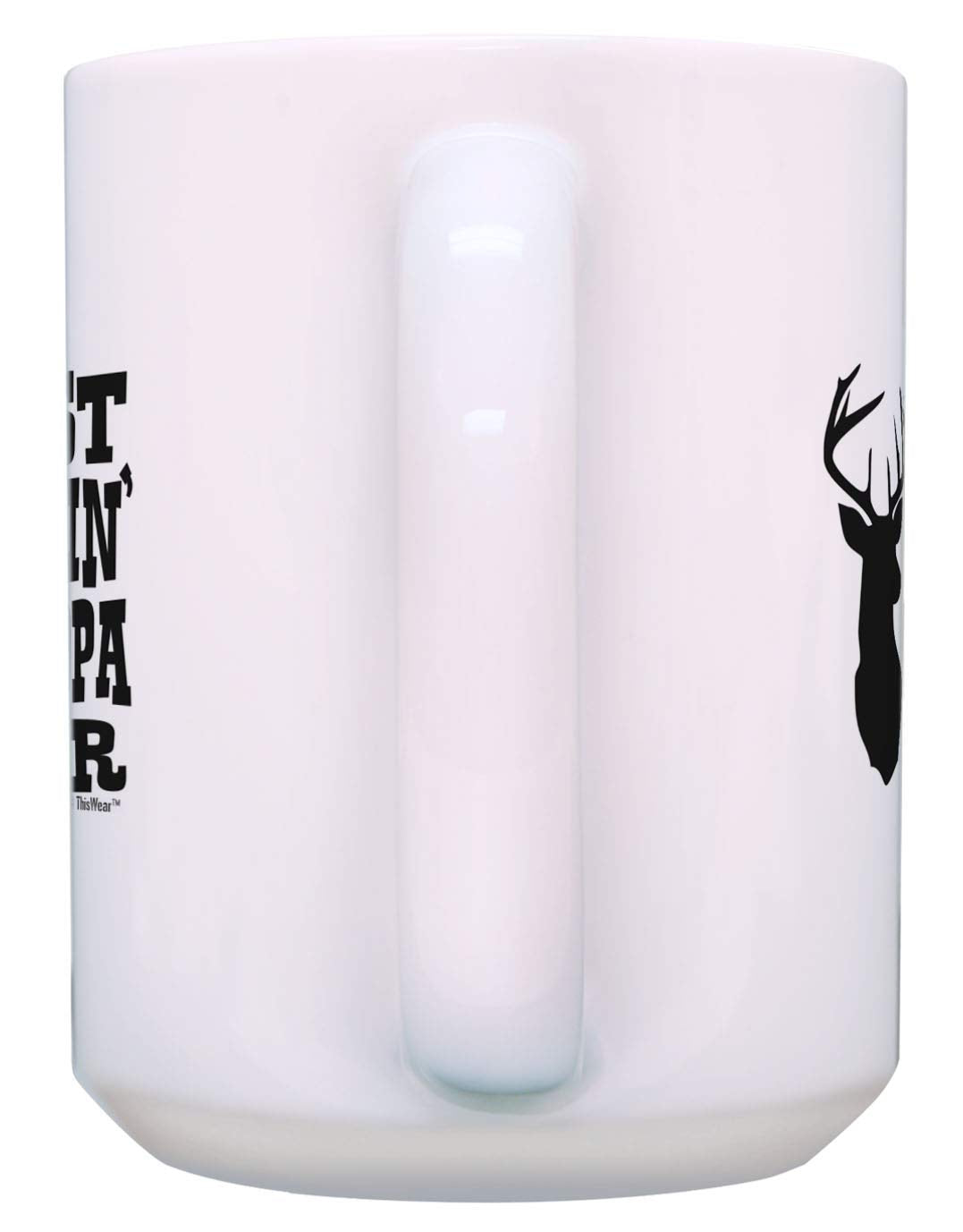 Thiswear Grandpa Hunting Gifts Best Buckin' Grandpa Ever Grandpa Cup 15Oz Coffee Mug Tea Cup White