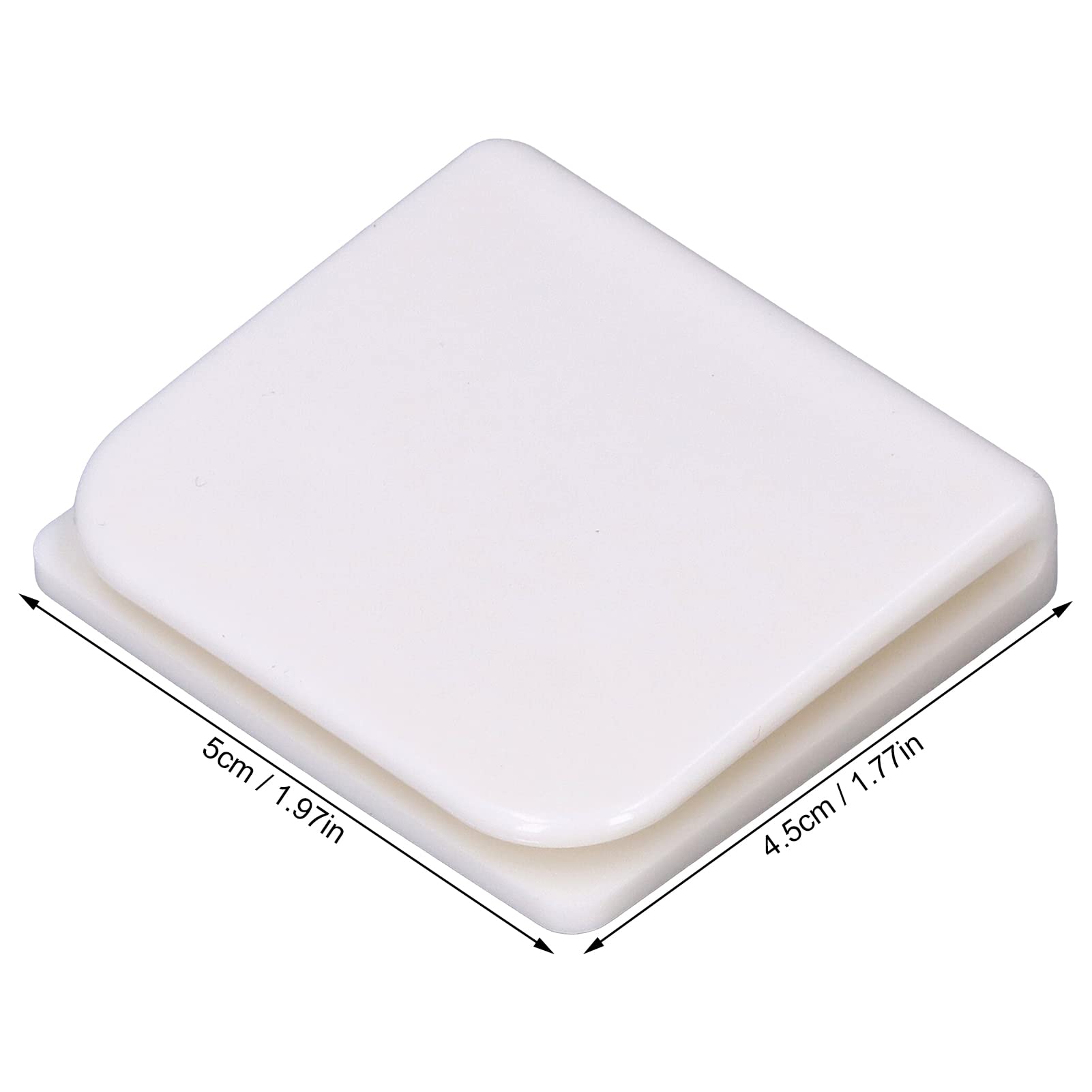 Shower Curtain Clips, 1.77X1.97In 6Pcs/Set White Shower Splash Guard Holder Self Adhesive Windproof Splash Clip For Home Bathroo