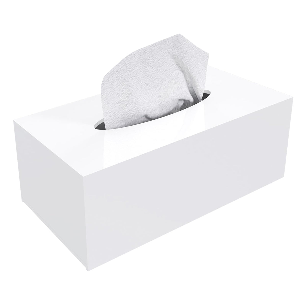 Silut Acrylic Tissue Box Cover, Tissue Box Holder, Tissue Box Cover Rectangle, Tissue Cover For Bathroom, Kitchen - White
