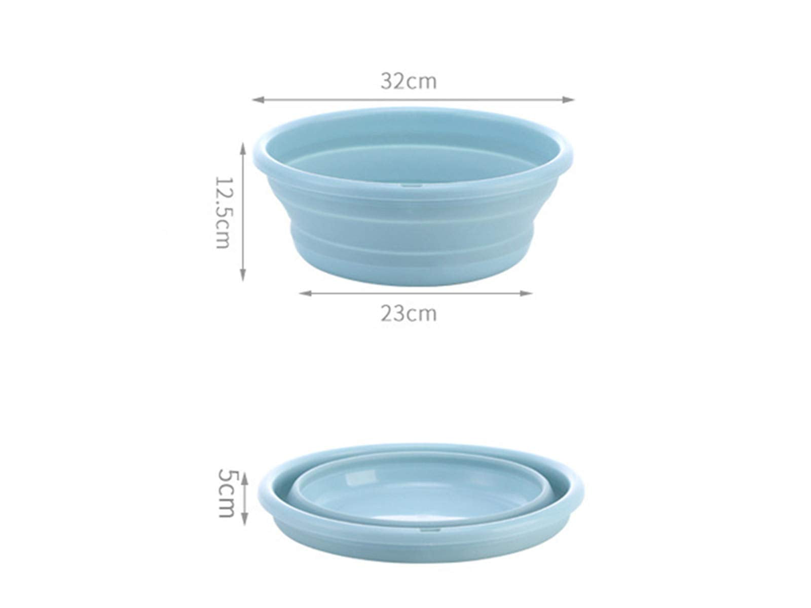 Xjsxzc Multi-Purpose Collapsible Dish Tub Bowl Bpa-Free Round Lightweight Collapsible Wash Basin (Blue)
