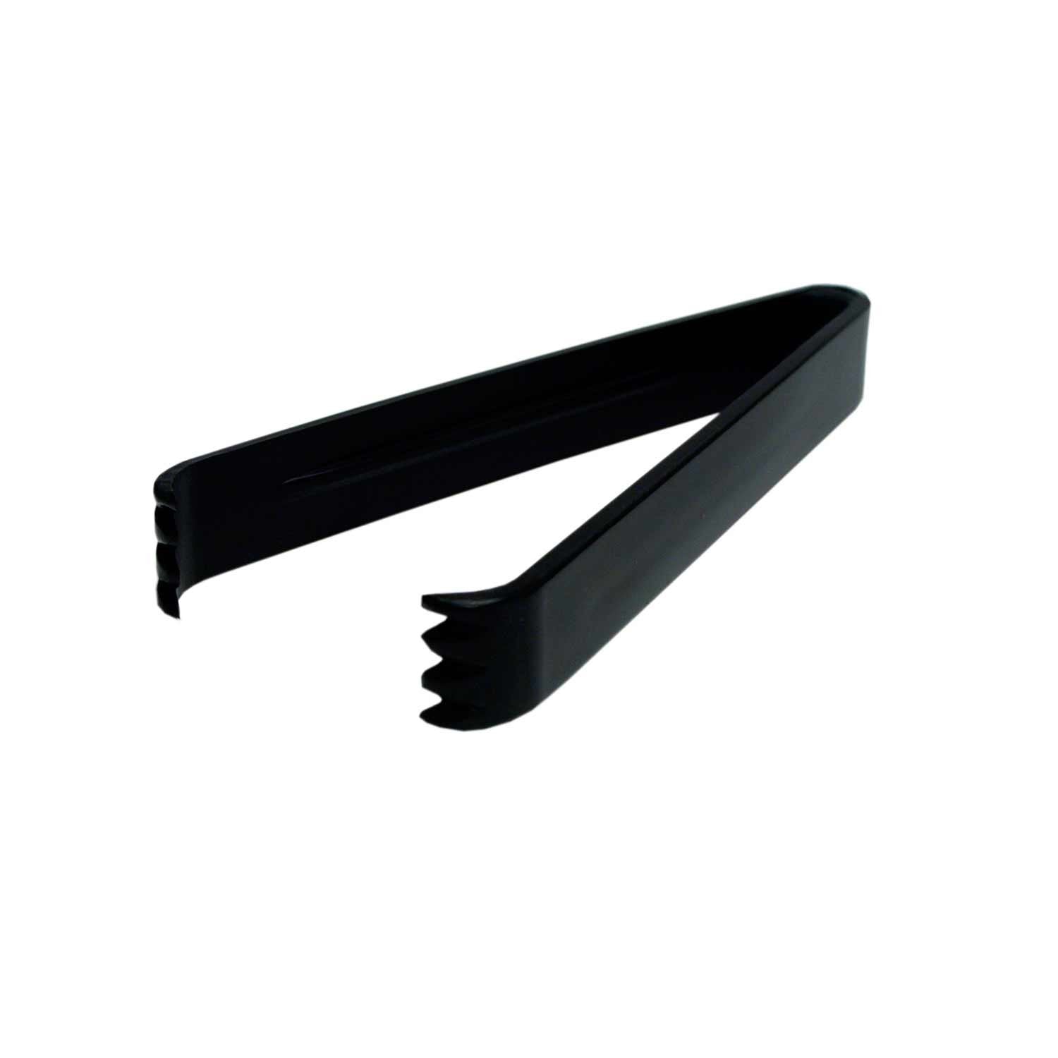 Party Essentials Hard Plastic 6-1/2'' Serving Tongs, Black, 4 Count