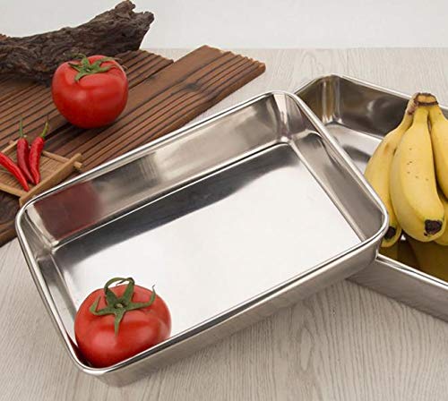 Baking Cookie Sheets Pans Jelly-Roll Pans Roasting Pan Stainless Steel Baking Pans Tray Cookie Sheet Nonstick Toaster Oven Baking Sheet Pans  Easy Clean & Dishwasher Safe (16.2'' x 12.6'')