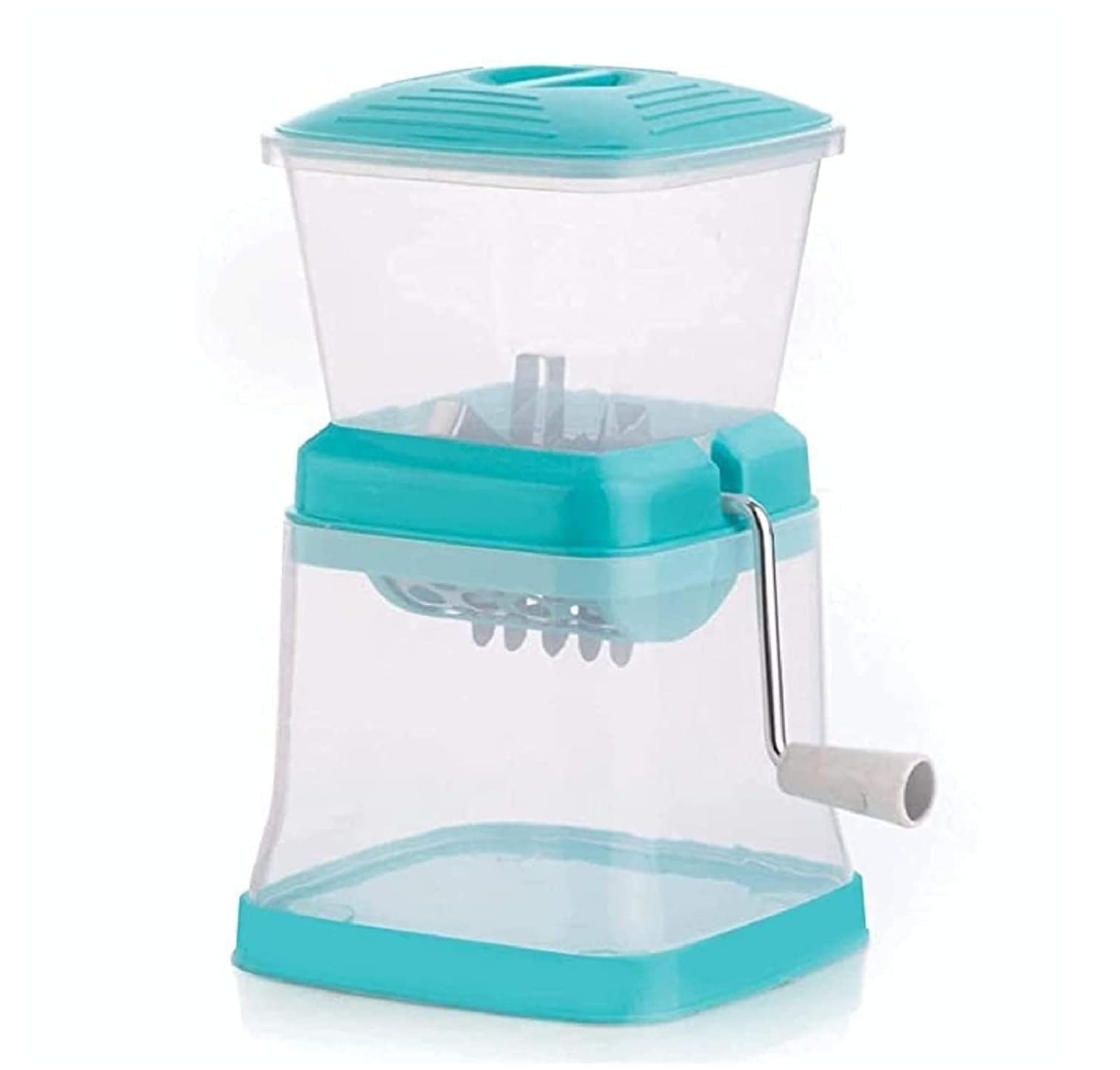 Sba Prime Manual Vegetable Chopper With Hand Crank | Multicolor Onion, Garlic, Tomato & Chili Cutter | Compact Food Chopper For 