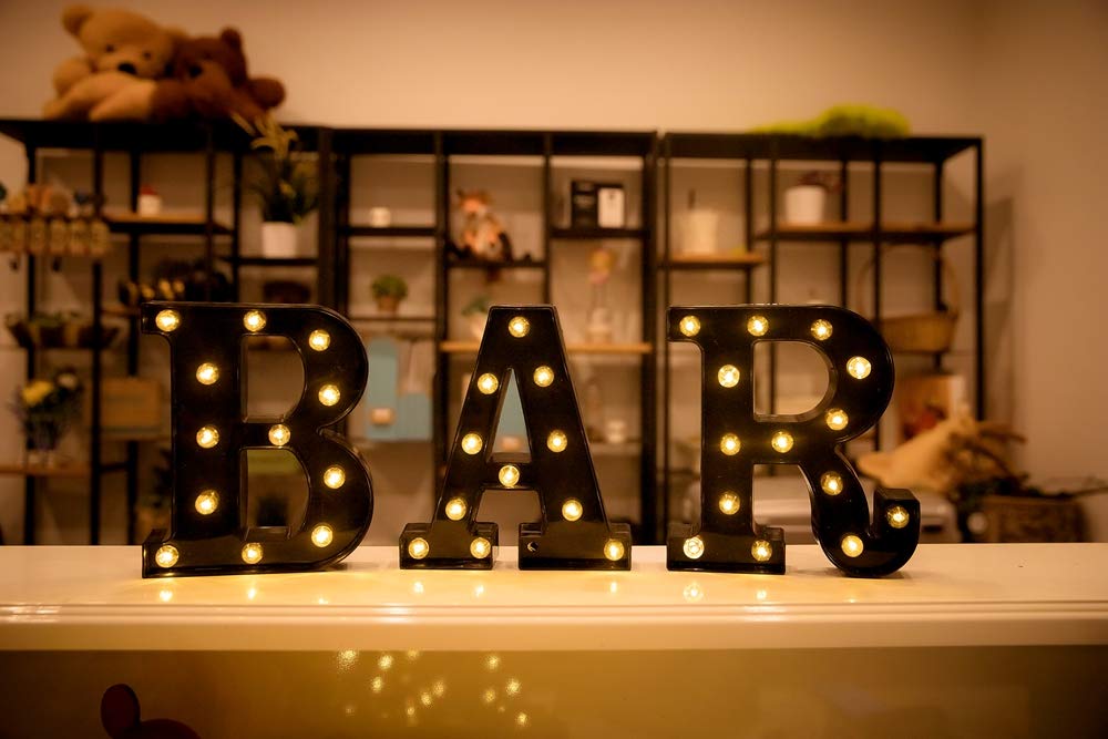 Foaky Black Led Marquee Number Lights Sign Light Up Marquee Number Lights Sign For Night Light Wedding Birthday Party Battery Po