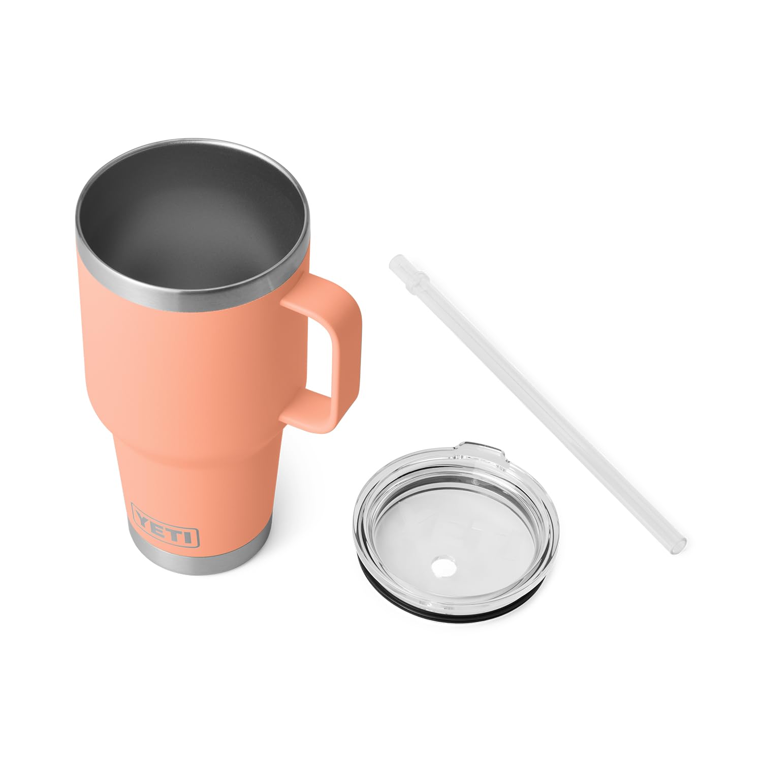 Yeti Rambler 35 Oz Straw Mug, Vacuum Insulated, Stainless Steel, Lowcountry Peach