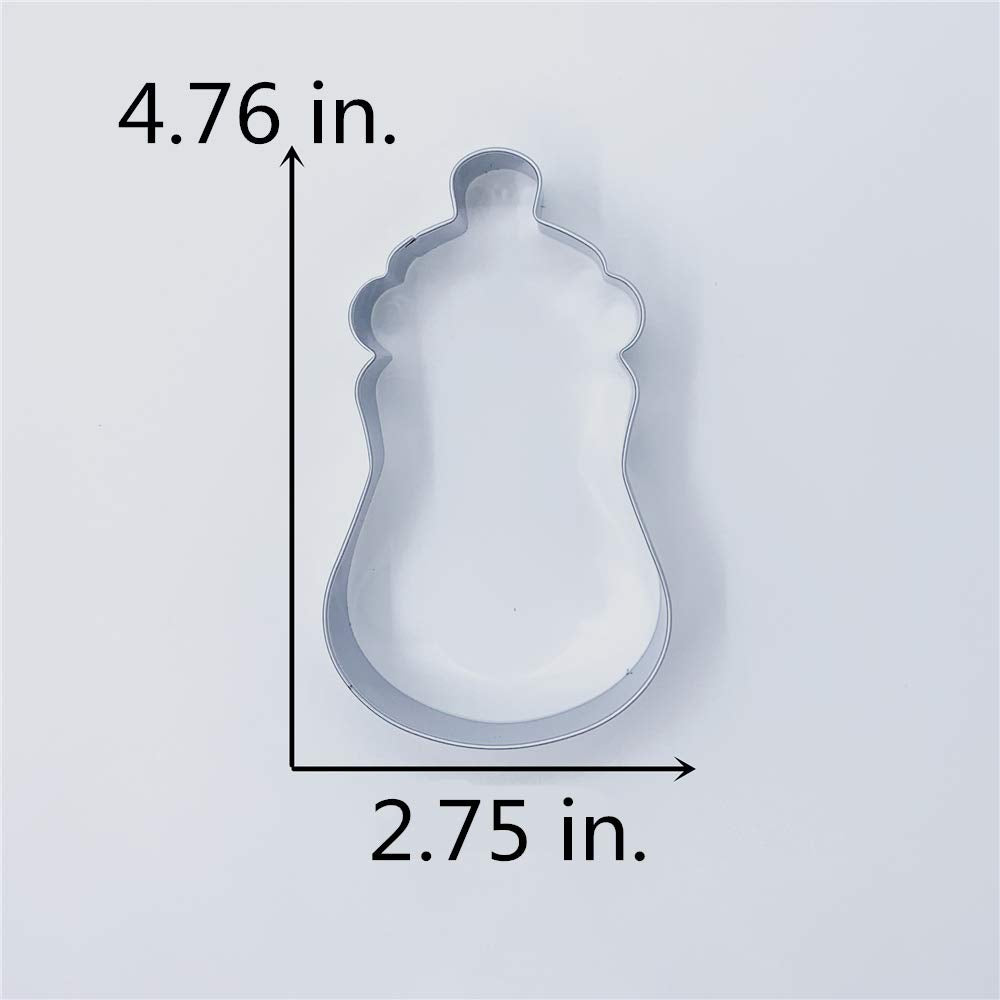 Liliao Bottle Cookie Cutter For Baby Shower - 2.8 X 4.8 Inches - Stainless Steel