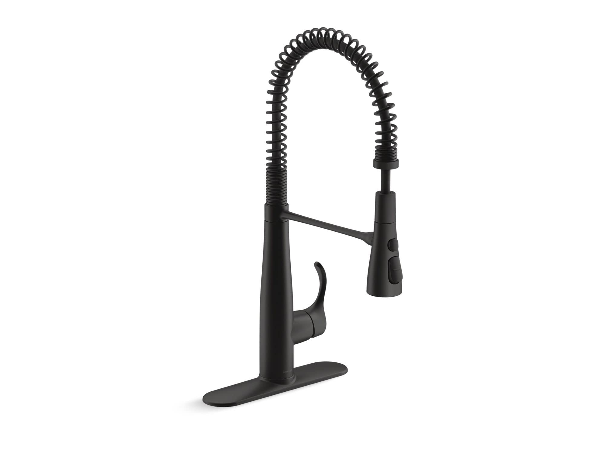 Kohler 22033-Bl Simplice Semi Professional Kitchen Sink Faucet, Commercial Faucet, Matte Black