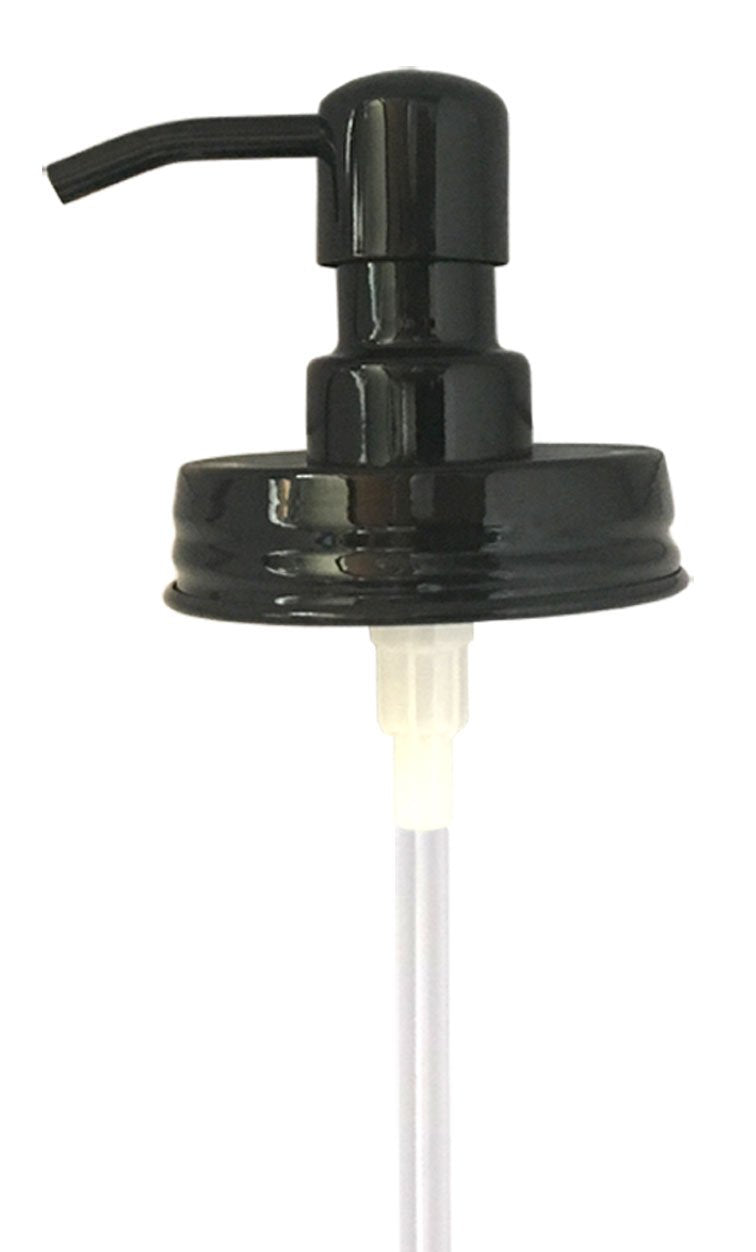 Stainless Steel Mason Jar Lid With Matching Pump (1, Black)