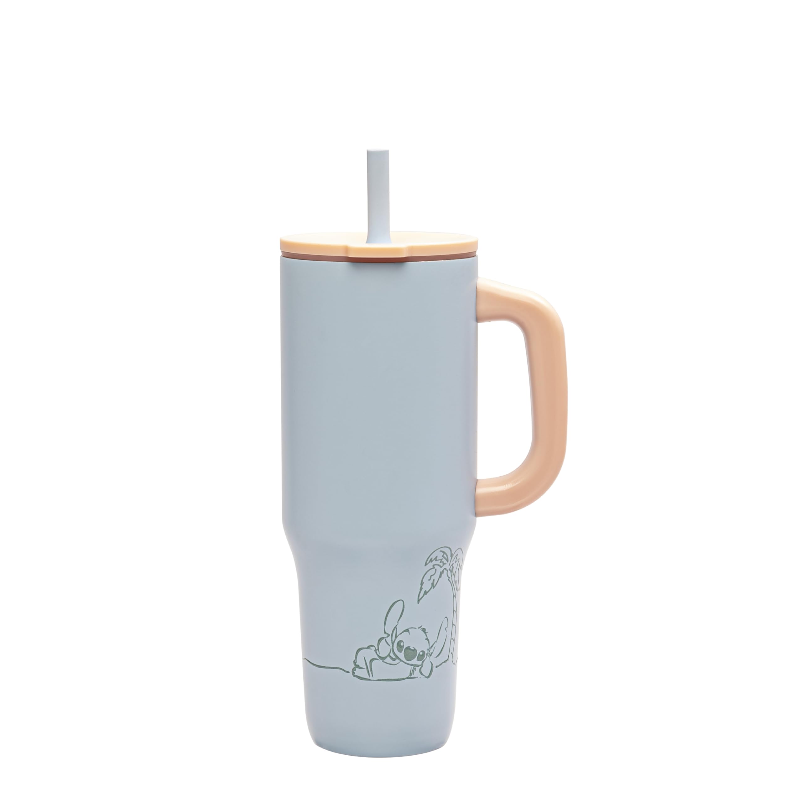 Zak Designs Disney Lilo & Stitch Sutton Travel Tumbler for On the Go or At Home, 40oz Stainless Steel with Vacuum Insulation, Si