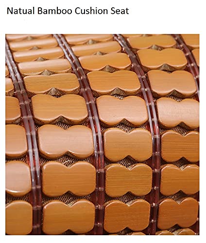 Maricome 2Pcs Bamboo Seat Cushions Summer Chair Cushion Car Seat Pad, Breathable Anti-Slip Size 45X45Cm