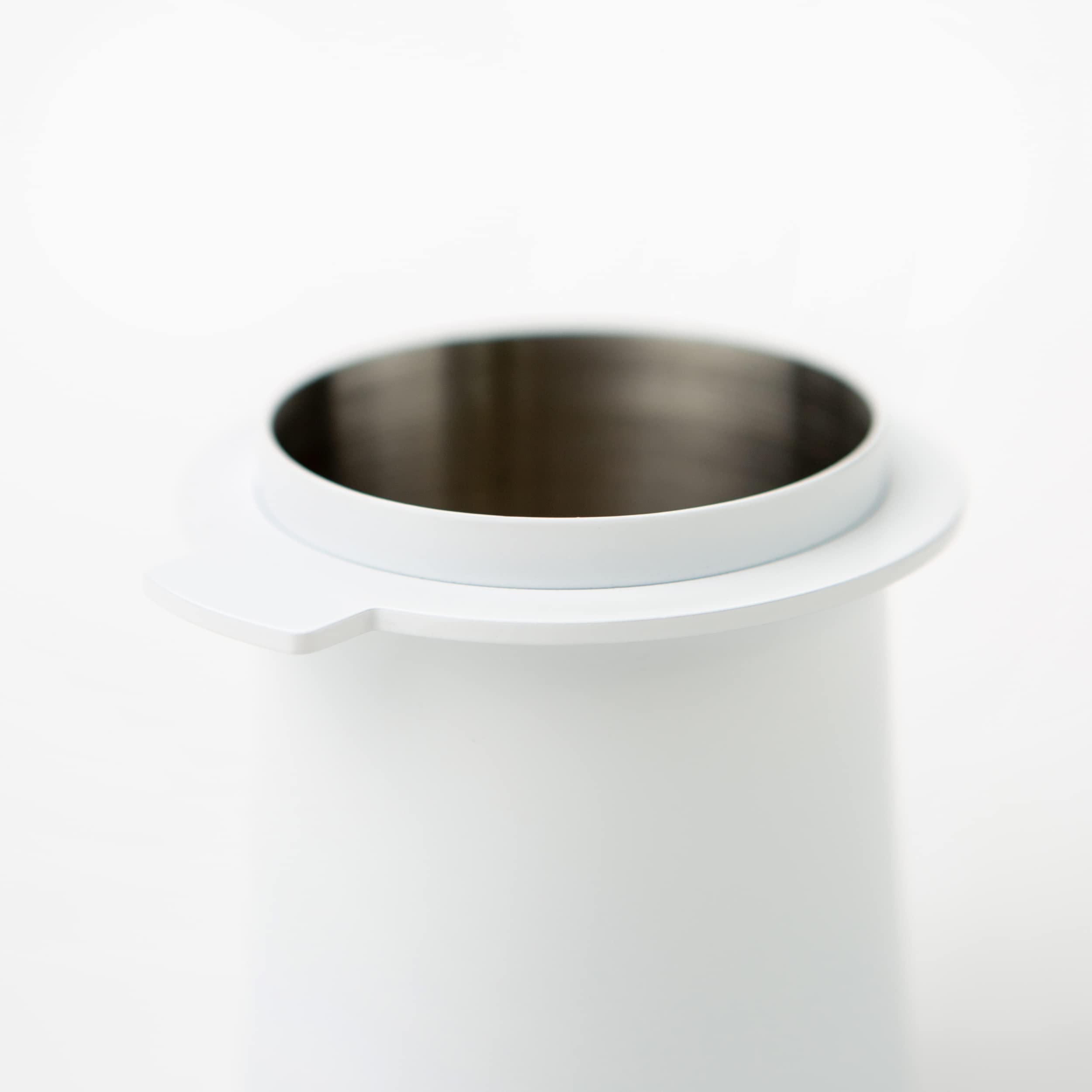 Crema Coffee Products | 54Mm Dosing Cup | White | 100% Stainless Steel | Espresso Coffee Dosing Cup | Fits 54Mm Breville Portafi
