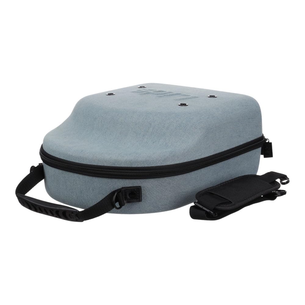 Lids Cap Luggage Container(Denim Exterior/Black Interior) - Durable Storage For Baseball Caps, Hat Organizer Holder For 6 Caps,