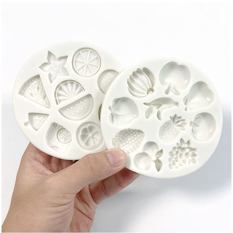 Cestony 2Pcs Mini Fruit Watermelon Banana Strawberry Lemon Kiwi Tangerine Slice Shape Silicone Molds For Diy Cake Fondant Biscui