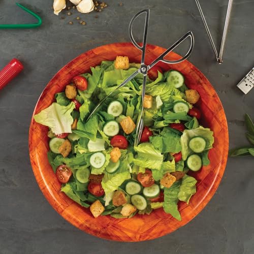 Winco 12" Woven Wood Salad Bowl - Durable, Elegant, 1 Count, Natural Wood Finish, Model WWB-12