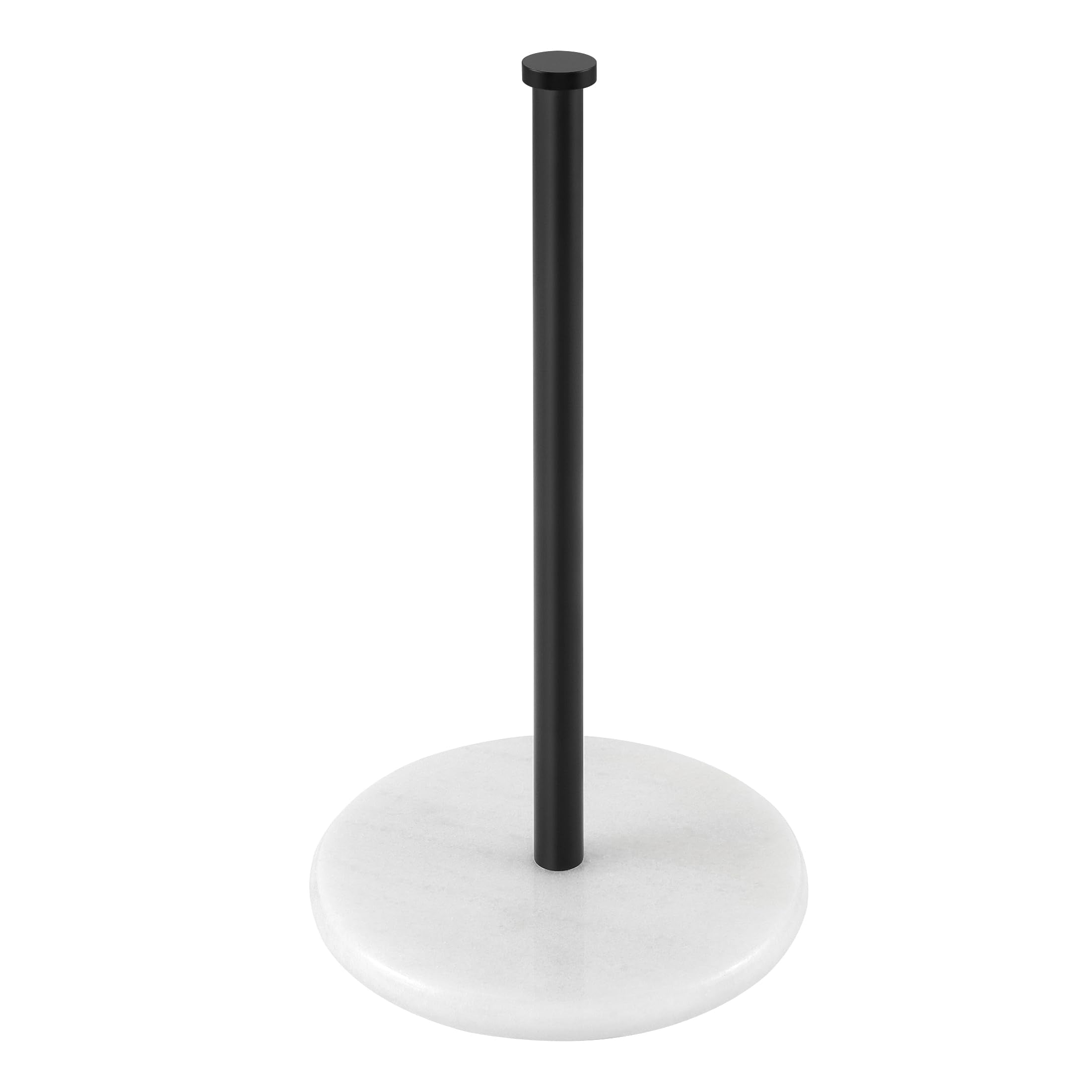 Kes Paper Towel Holder Kitchen Standing Paper Towel Roll Holders With Marble Base For Standard Or Jumbo-Sized Rolls Matte Black,