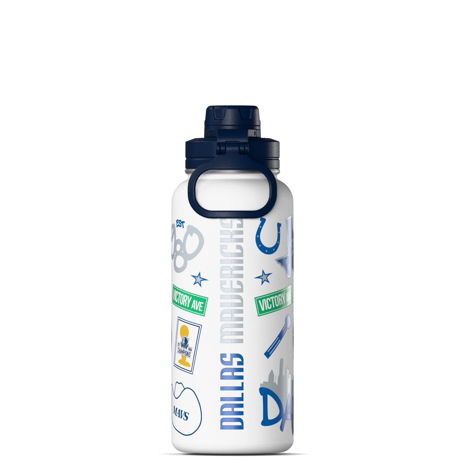 Hydrapeak x NBA Officially Licensed Dallas Mavericks 32 oz Active Water Bottle with Chug Lid Reusable Stainless Steel Double Wal