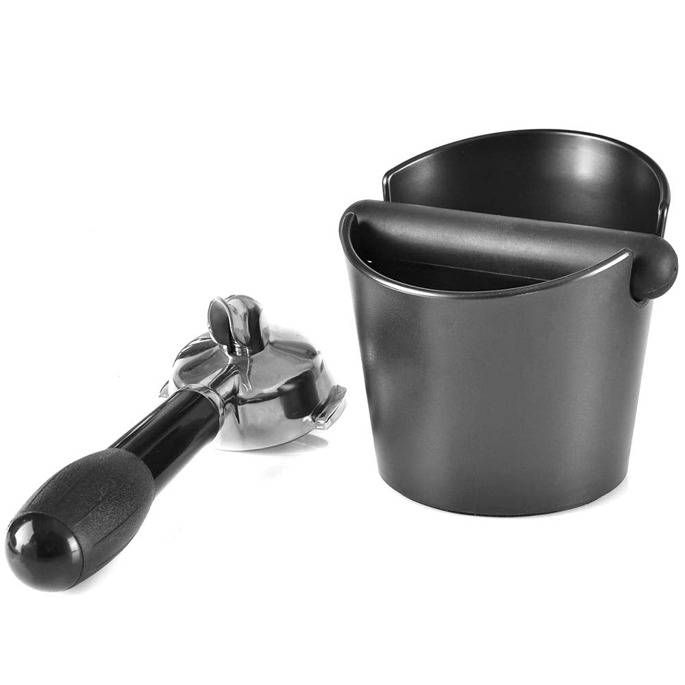 Cafemasy Espresso Coffee Knock Box - Small Knock Box For Barista Abs Coffee Grind Knock Box Espresso Coffee Grounds Puck Dump Bi