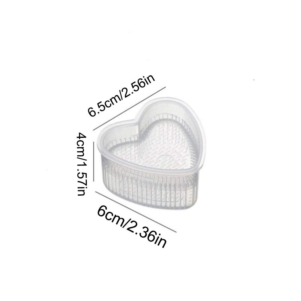 Pzrt 2Pcs Rice Ball Mold Food Press Sushi Mold Form Maker Diy Tool Sushi Tools Kitchen Gadgets (1 X L Triangle Shape + 1 X Heart