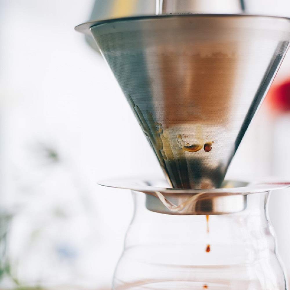 Hario Double Mesh Metal Dripper, Size 01, Silver