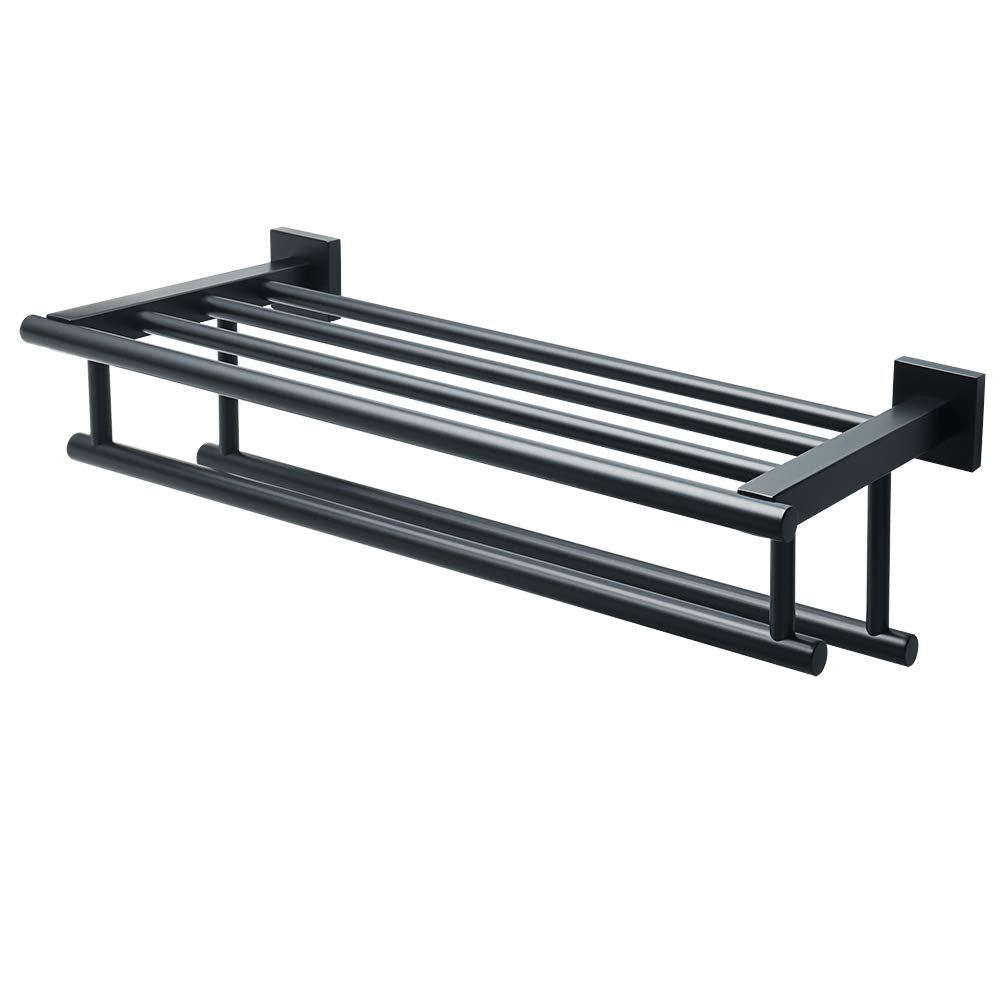 Alise Towel Rack,Large Towel Holder Towel Shelf With Double Towel Bars For Bathroom Lavatory,16-Inch Sus 304 Stainless Steel Wal