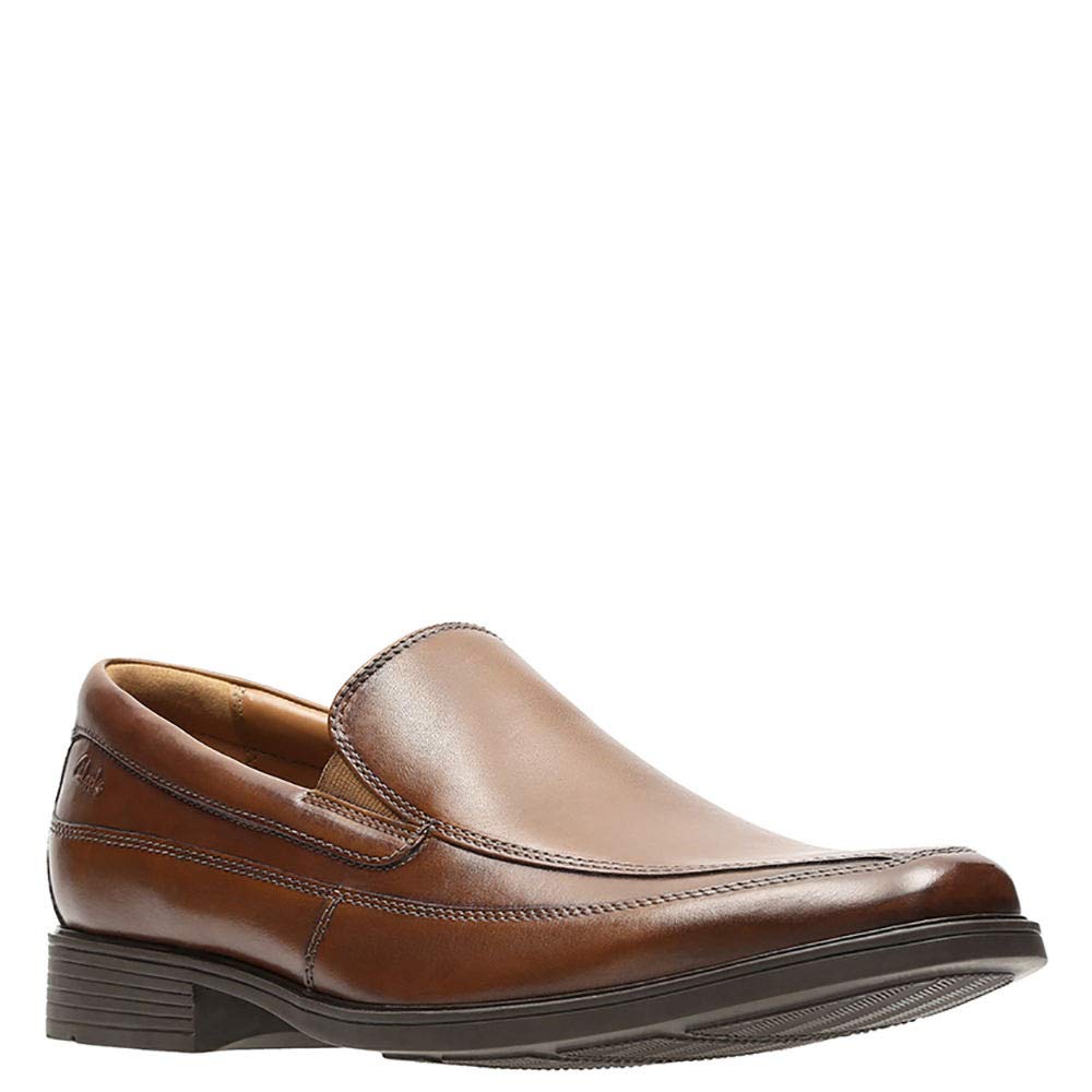 Clarks Mens Tilden Slip-On Loafer, Dark Tan, 12 W Us