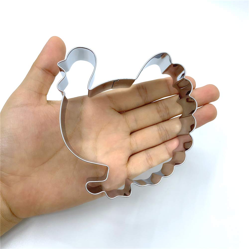 Liliao 4 Thanksgiving Turkey Cookie Cutter Stainless Steel