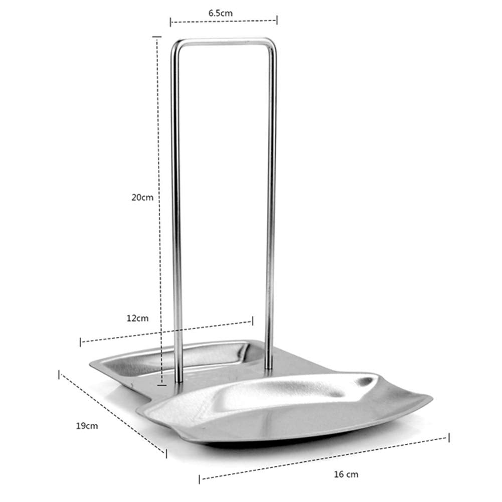 Pot Lid Holder Spoon Rest,Stainless Steel Utensils Pan Pot Cover Lid Rack Stand Organizer,Multifunctional Storage Soup Spoon Res