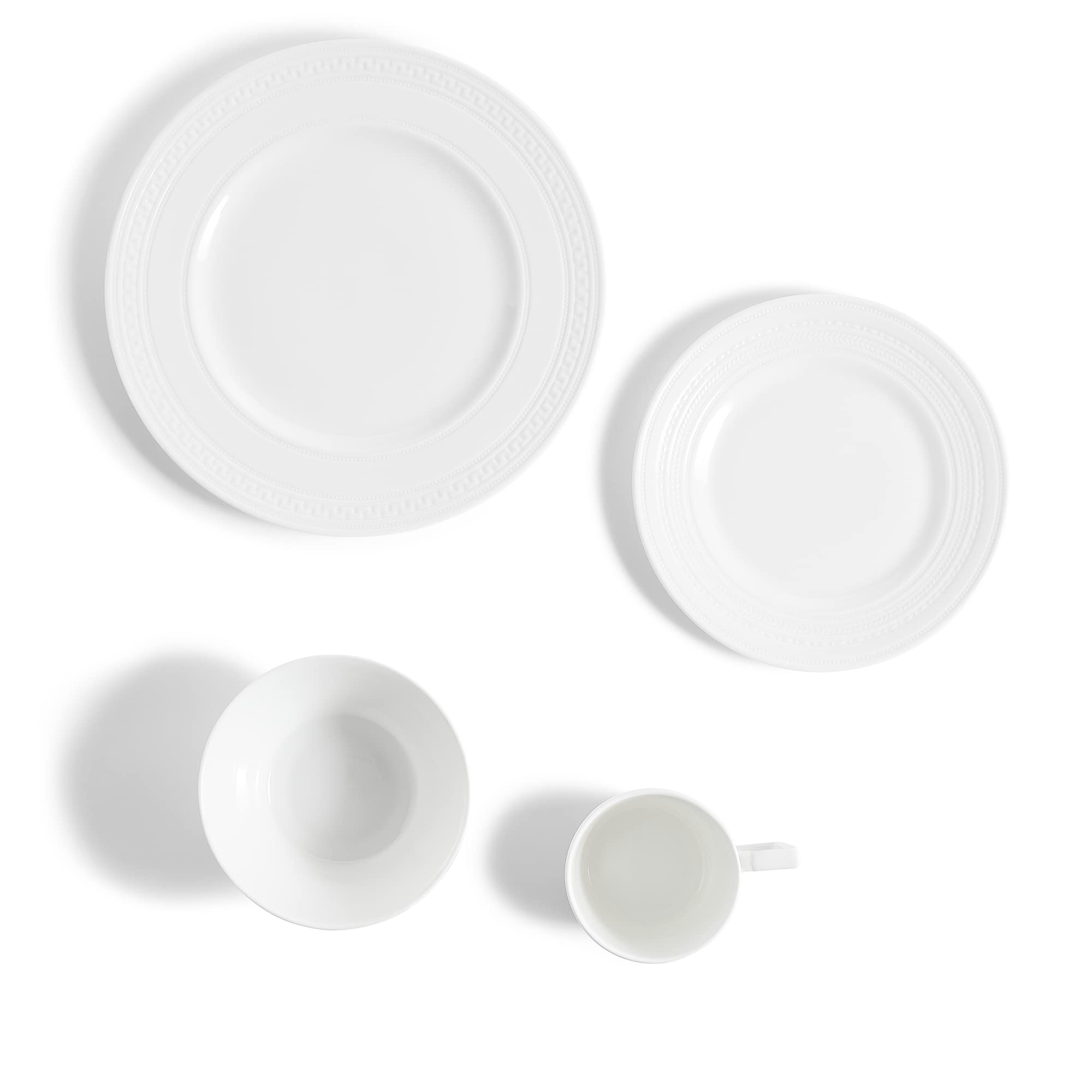 Wedgwood Intaglio 4-Piece Place Setting, White