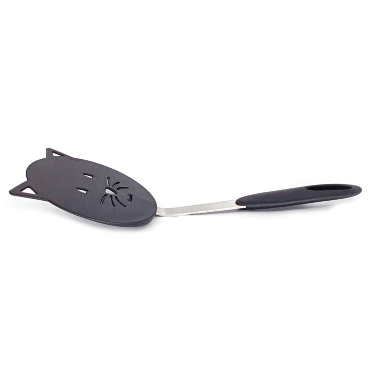 Goodfeer Nylon Turner Cute Cat Shape Small Heat Resistant Wok Spatula For Non Stick Cookware With Stainless Steel Bracket For Co