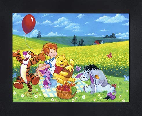 Disney Licensed Framed 3D Lenticular Poster | Ready To Hang - 14.5'' X 18.5'' (600012 - Winnie The Pooh'S - Summer Picnic)