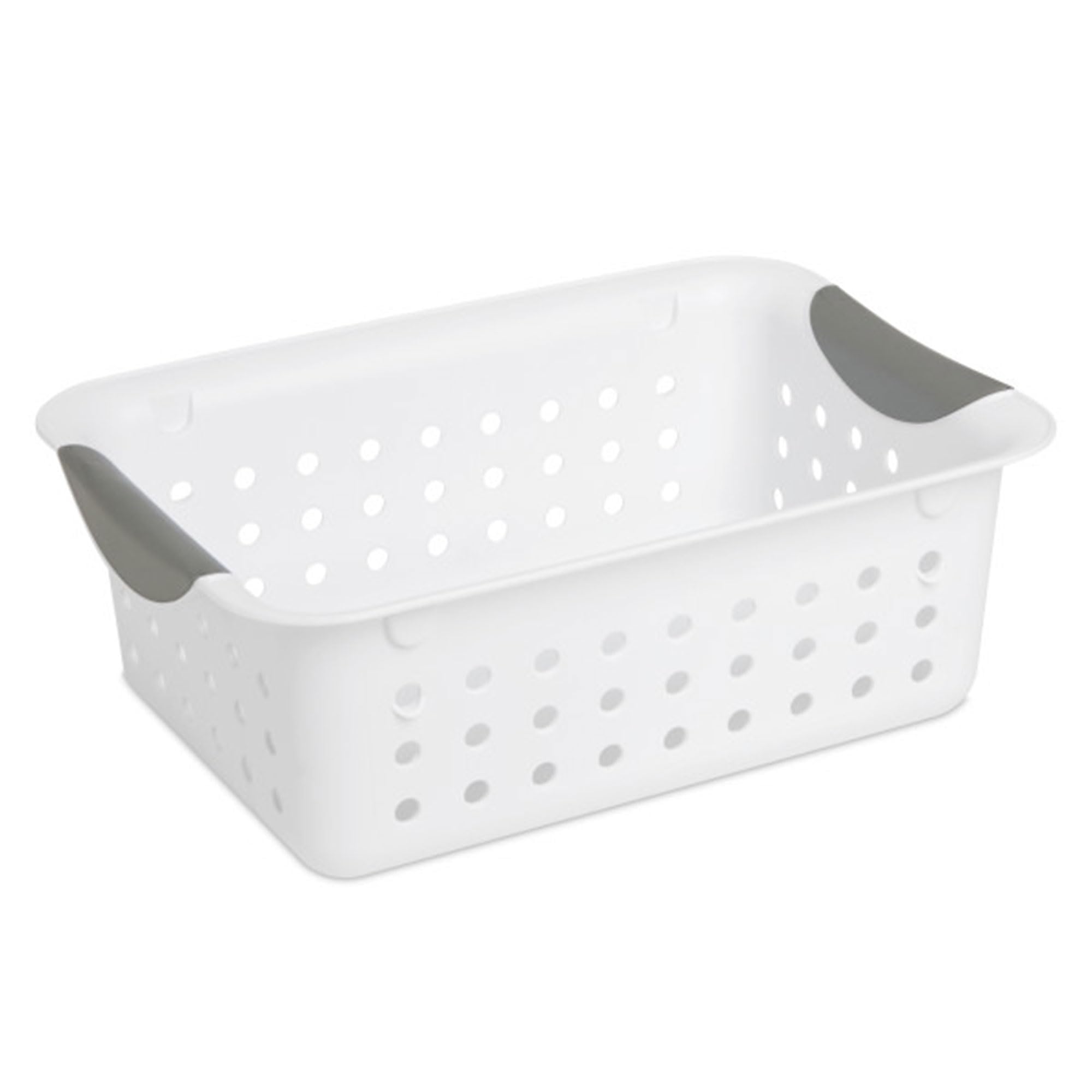 Sterilite Small Ultra Basket, Storage Bin To Organize Closets, Cabinets, Pantry, Shelving And Countertop Space, White, 36-Pack