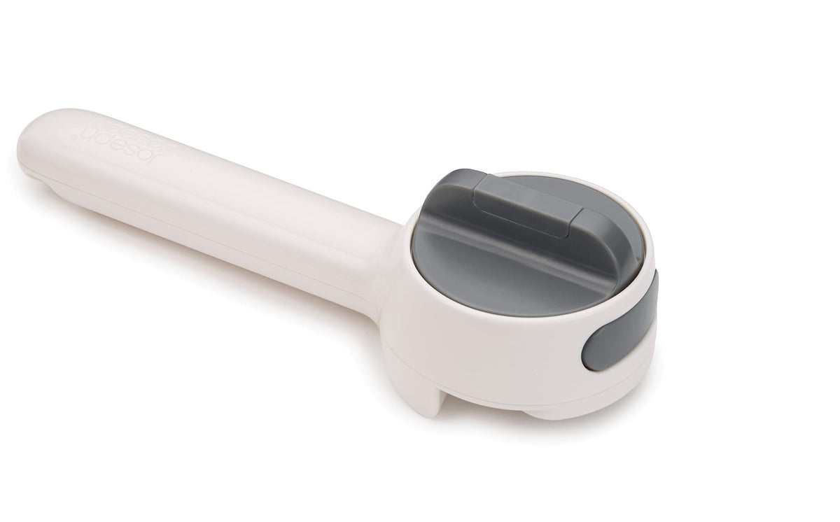 Joseph Joseph Can-Do Plus Compact Can Opener Manual Easy Twist Pull Tab Stainless Steel Portable Space-Saving, White