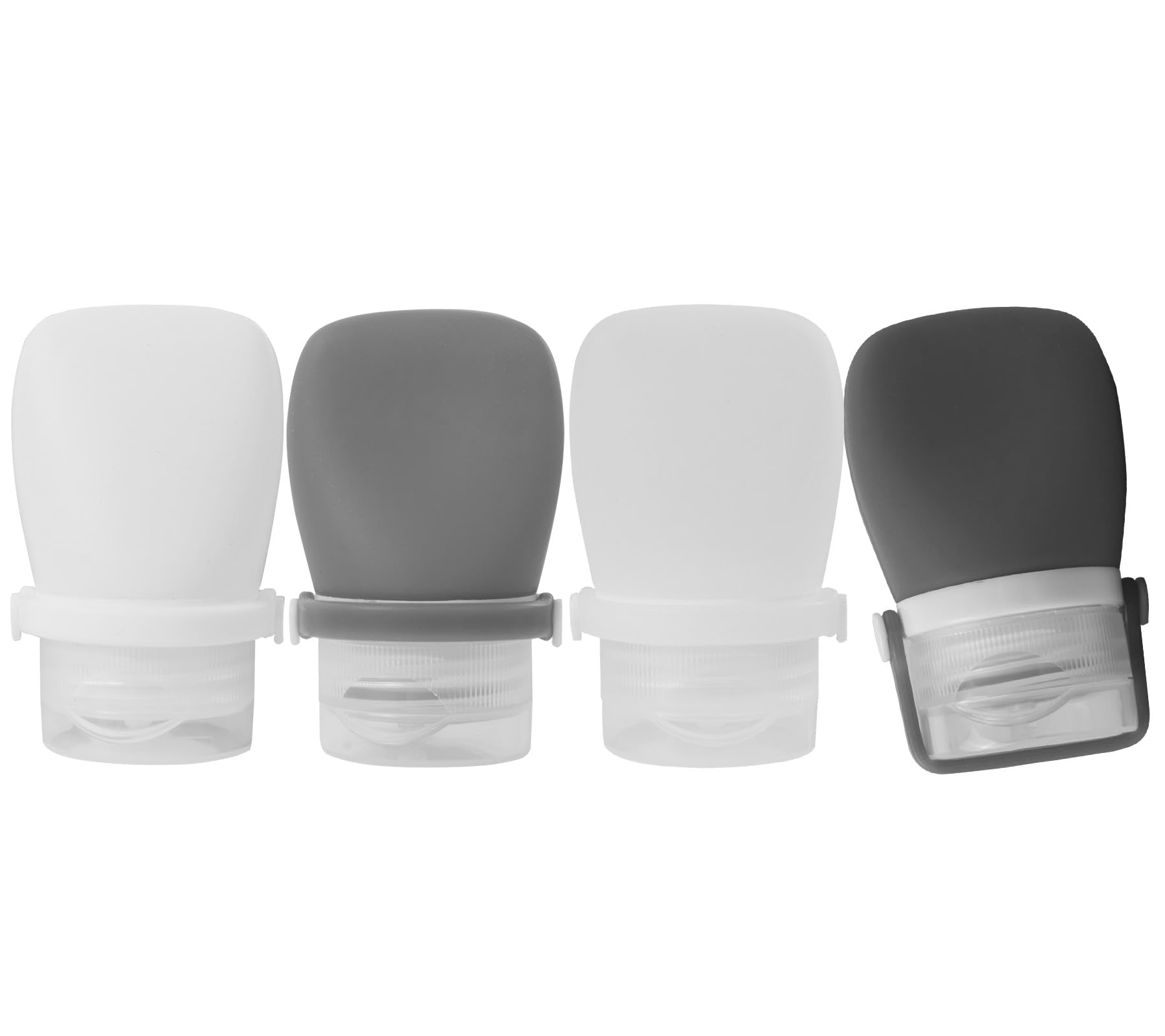 BienBion 1oz Travel Bottles for Toiletries, Silicone Leak-Proof TSA Approved Travel Size Containers (4-Pack) - Reusable Refillab
