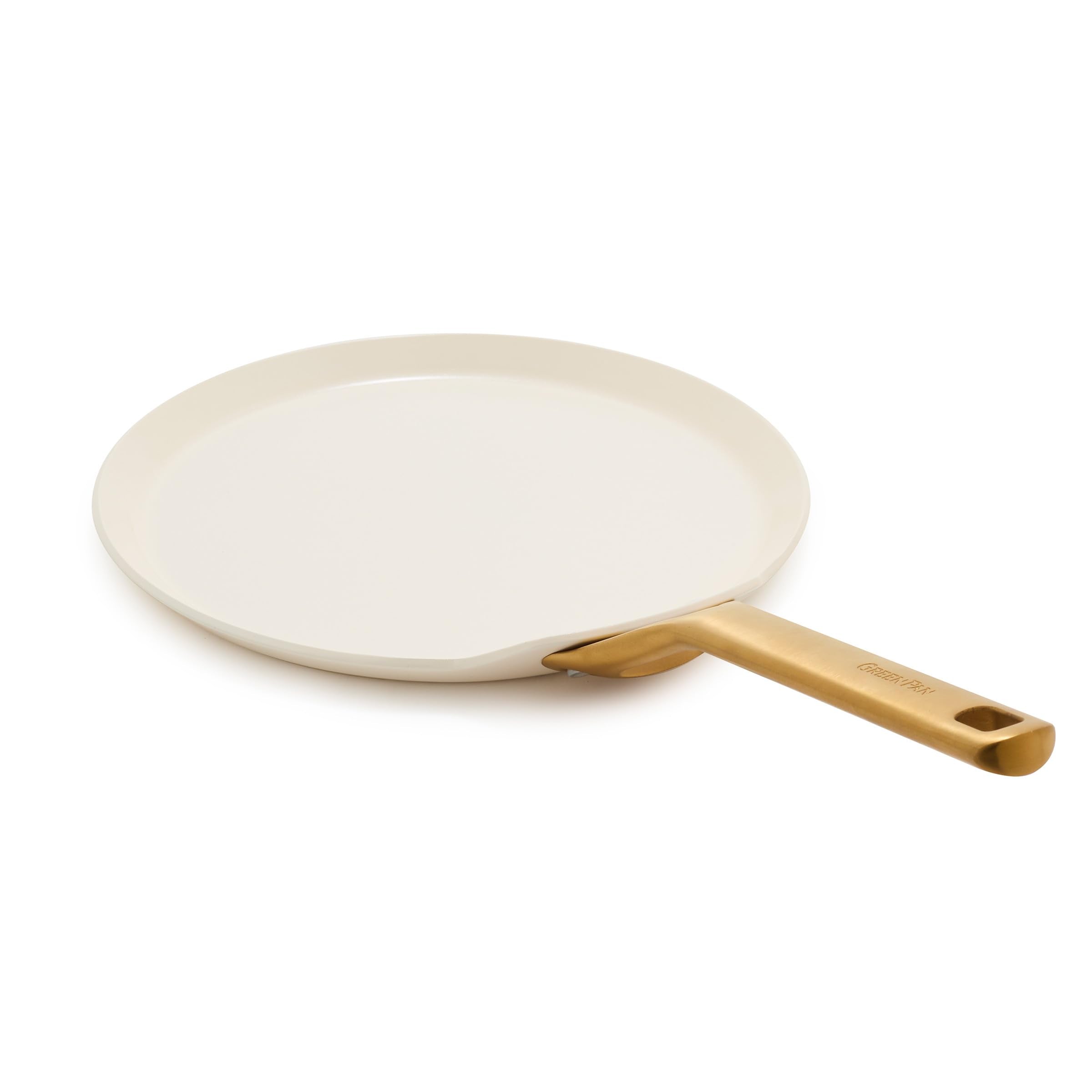 GreenPan Reserve Crepe and Pancake Pan, Cream White