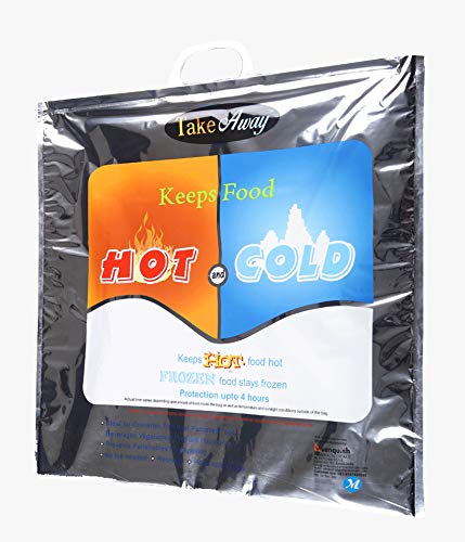 Take Away Hot And Cold Medium Bag For Food Storage,Portable Plastic Reusable Thermal,3 Layer Protection With Aluminium Foil, (Si